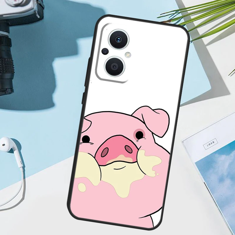 غطاء خنزير كاواي وردي لطيف لهاتف OPPO رينو 14F 13F 12F 11 F 10 12 13 14 Pro 7 8 Lite OPPO Find X9 X8 X6 X5 Pro