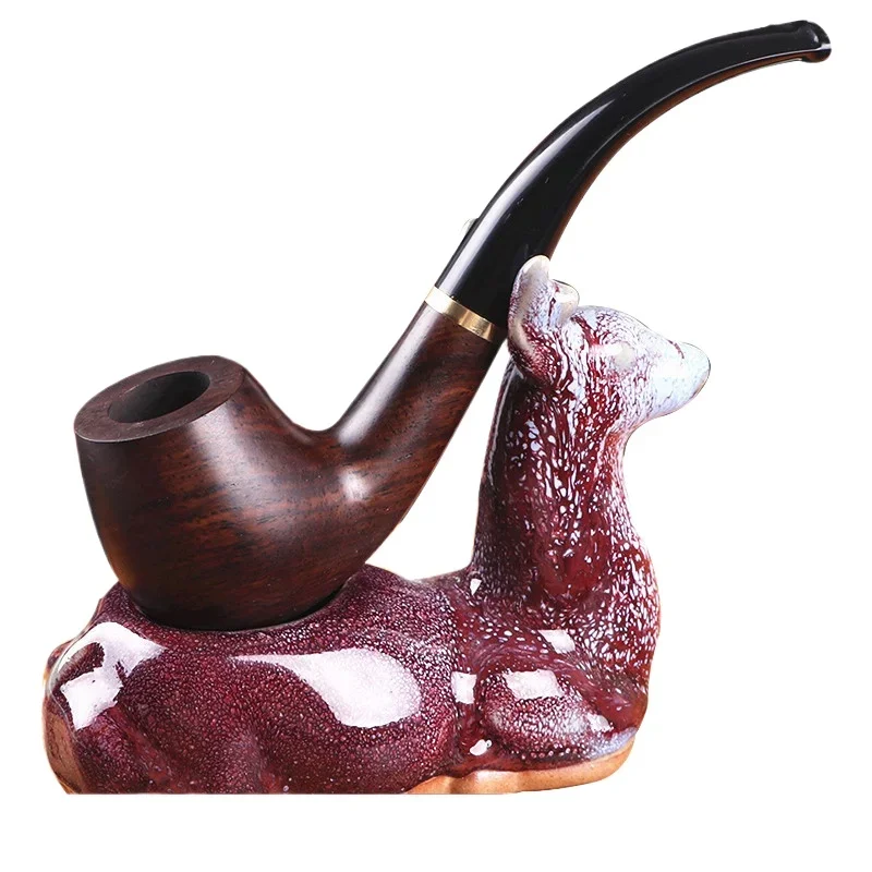 Handmade solid wood pipe mahogany pipe