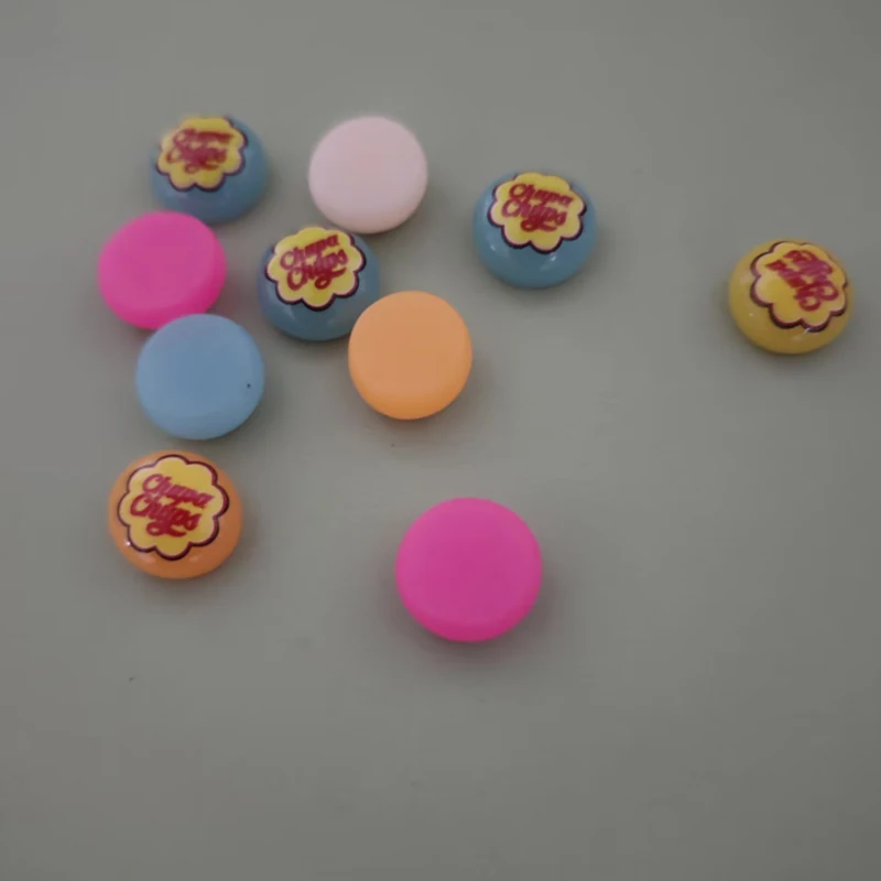 8Pcs Kawaii Cute Mini Chupa Candy Lollipop Figure Resin DIY Accessory Sweety Chups 3D Model Phone Charms Toy Gift for Lady Adult