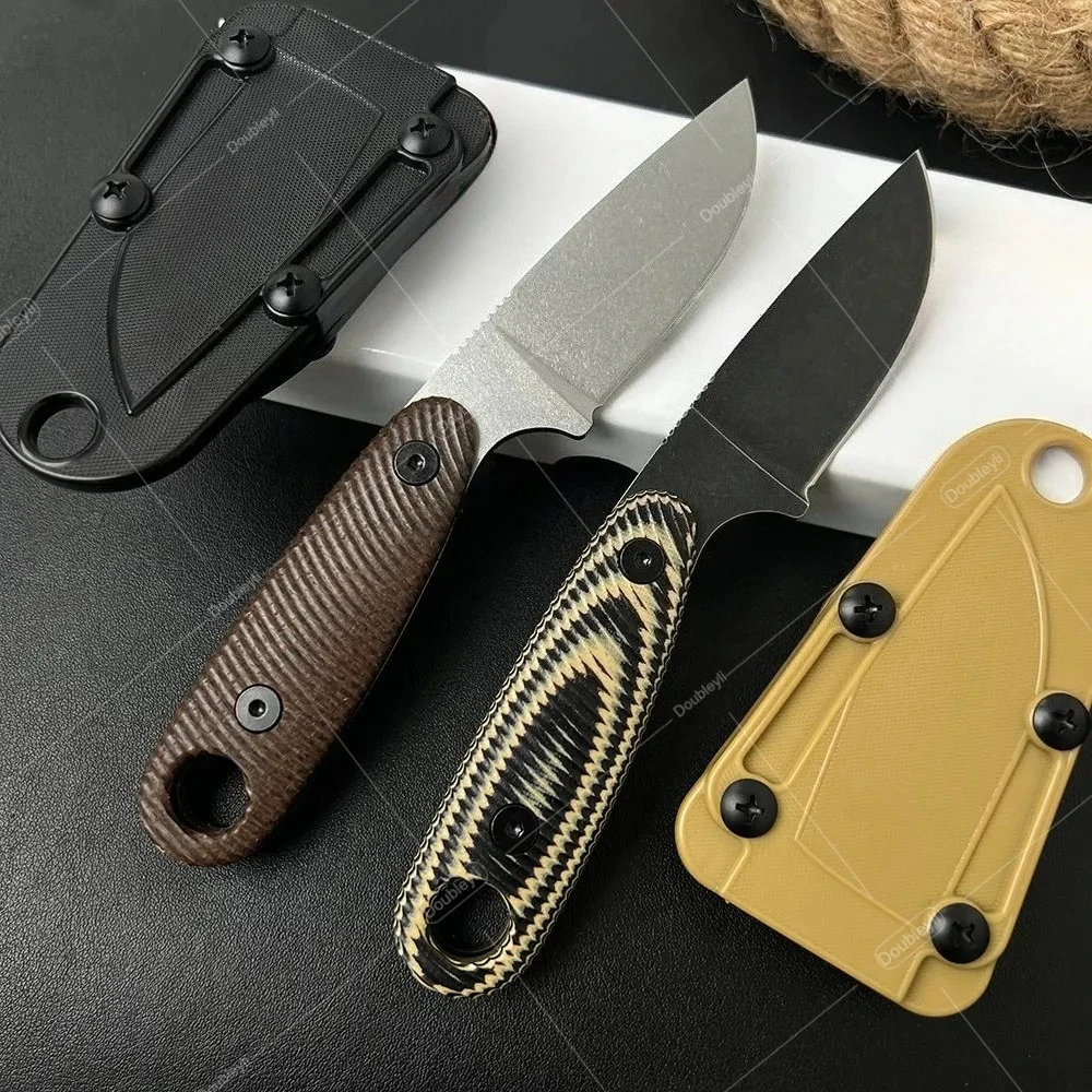 Multi-purpose Portable Utility IZULA Carbon Steel Stone Wash Straight Knife G10 Handle High Quality Outdoor Knives with K Sheath