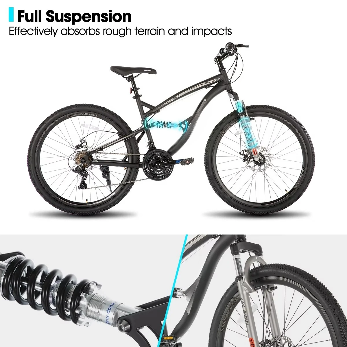 Bicicletta da 26 pollici Bicicleta Downhill Doppia sospensione Mtb Mountain bike a sospensione completa per adulto