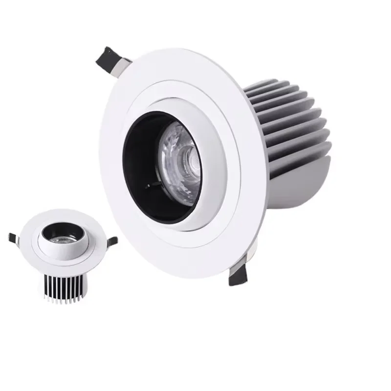 

High color rendering bull's eye light 360 degree rotation recessed led ceiling light 95 index refers to COB spotlight 7W12W15W