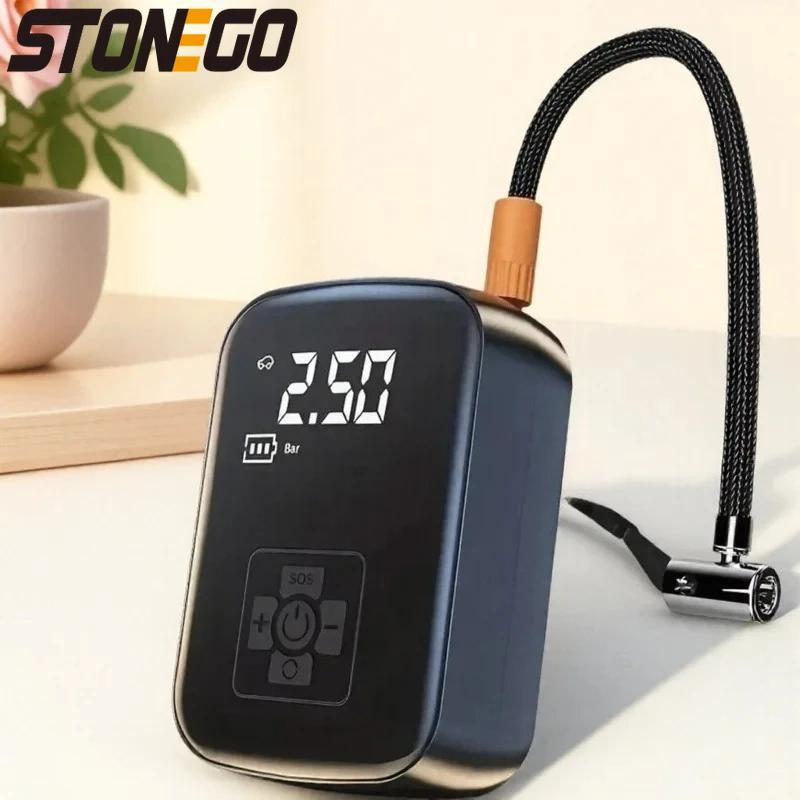 Wireless Car Air Compressor Tire Inflator Pump Digital LCD for Motorcycle Bicycle Boat Inflatable Tire Ball