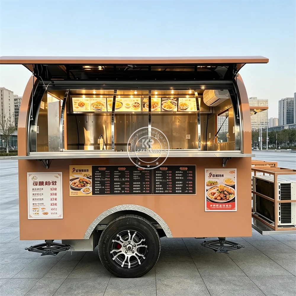 Concession Mobile Food Trailer Street Fast Food Kiosk Custom Built Turnkey Mobile Catering Food Truck With Professional Setup