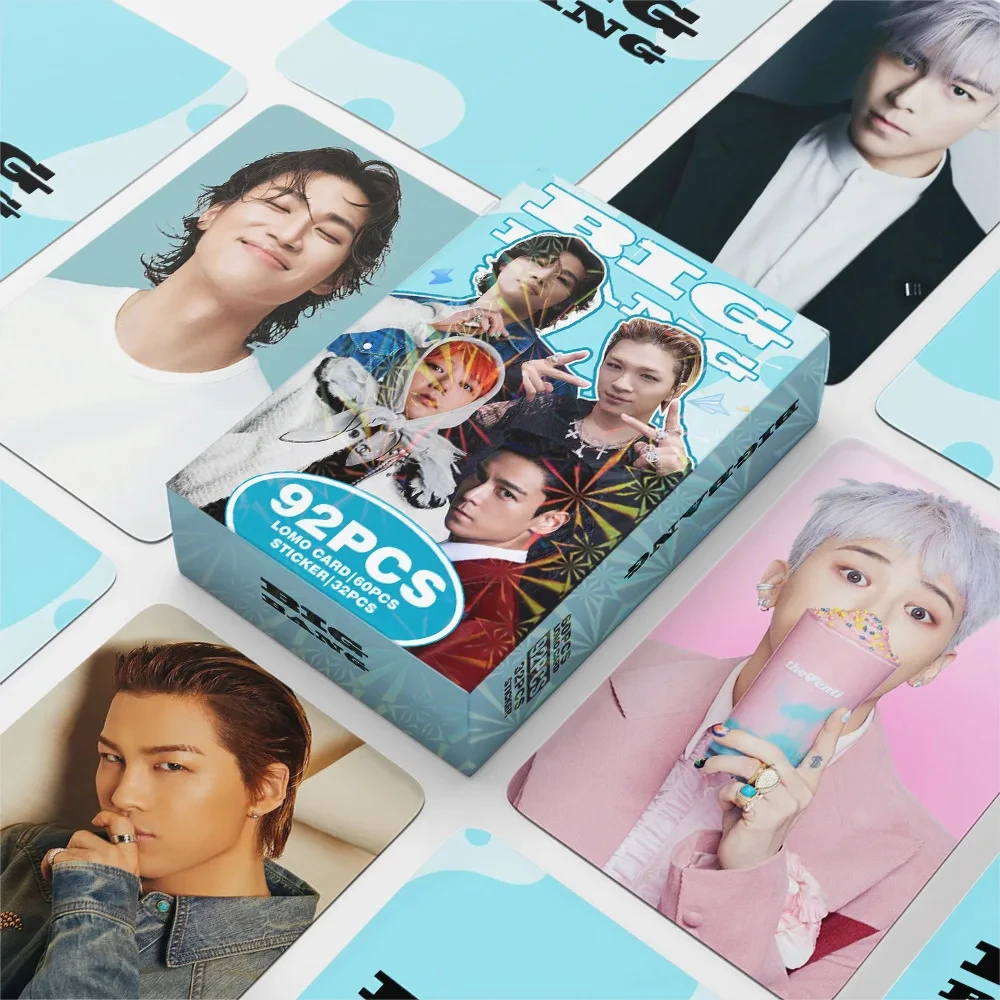 92 قطعة/المجموعة/مجموعة Kpop Idol G-DRAGON ألبوم جديد Overmensch HD Printd Photocard TAEYANG DAESUNG TOP SEUNGRI Lomo بطاقات ملصق المشجعين هدية