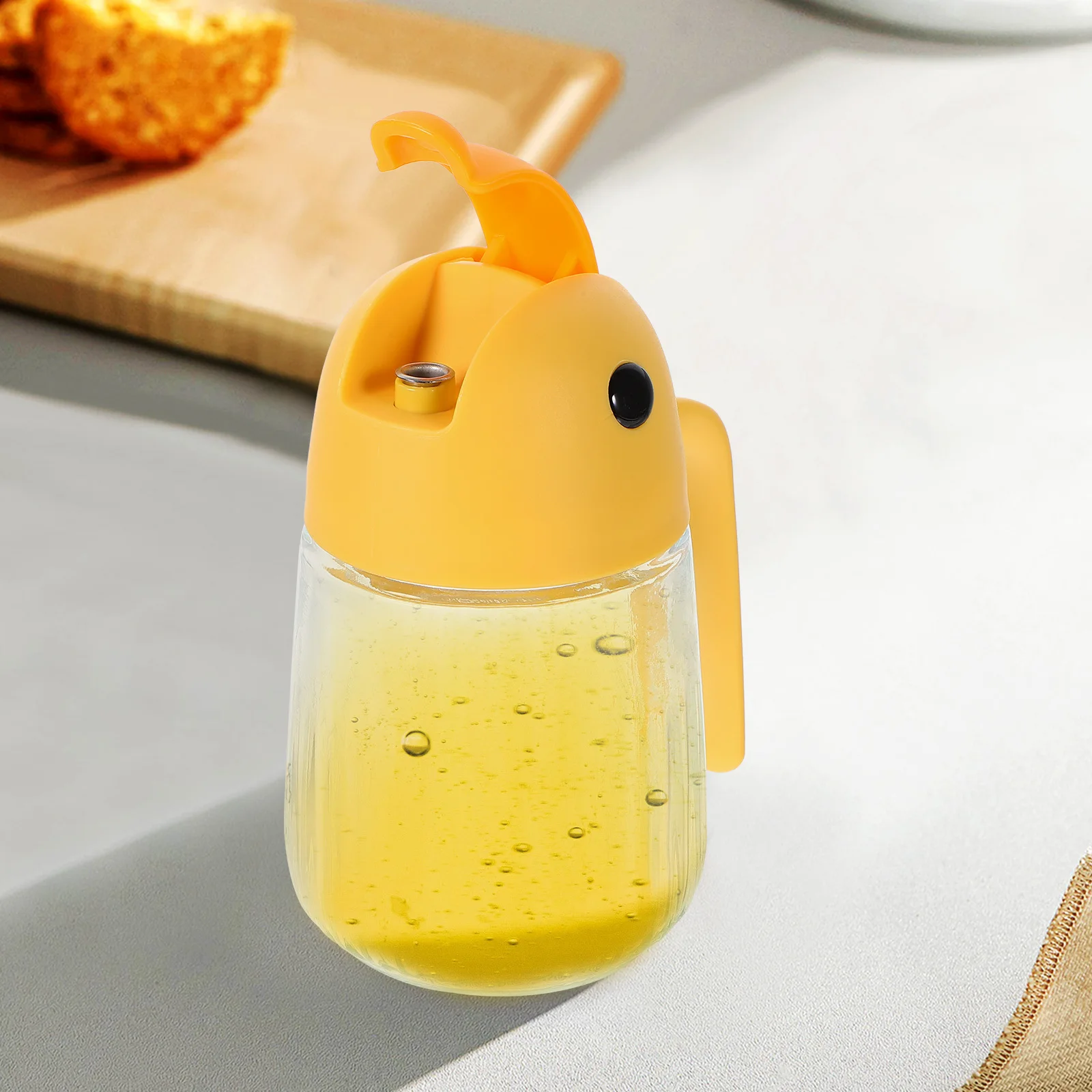 

Automatic Opening Glass Oil Bottle with Lid Kitchen Container for Olive Oil Vinegar Soy Sauce Syrup Dispenser Vinegar Cruet