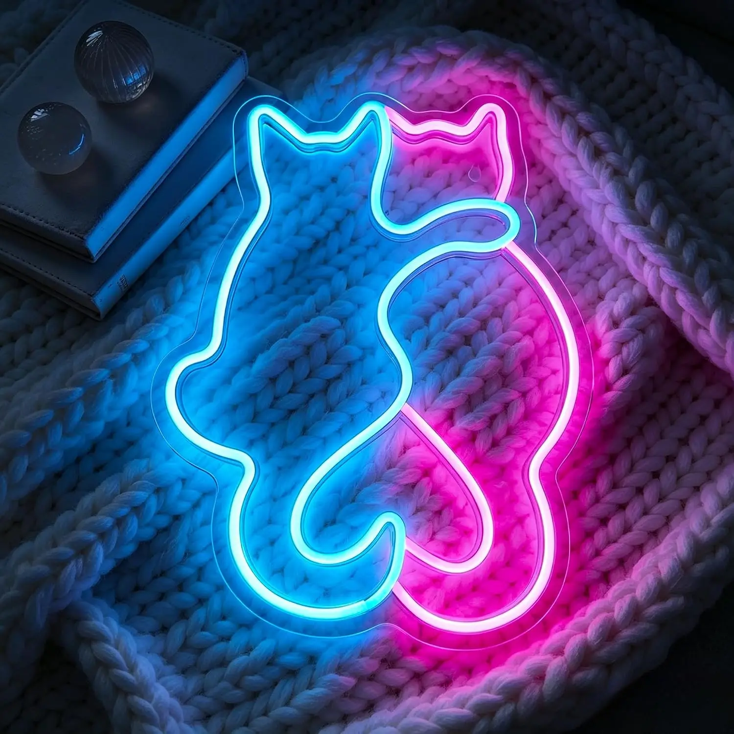 Cat LED Neon Sign USB Neon Light for Cat Lover Bedroom Pet Shop Dorm Party Game Room Wall Decor Birthday Gift Night Lamp ﻿