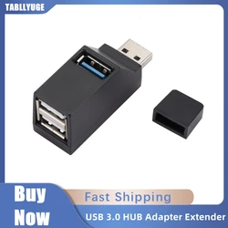 USB 3.0 HUB Adapter Portable Extender Mini Splitter Box 1 to 3 Ports High Speed USB 2.0 HUB For PC Laptop U Disk Card Reader