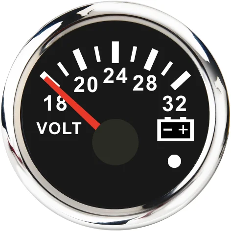 Auto- und Boot-Booster-Alarmanzeige 2'' 52mm Öldruckmesser Wasserstandsmesser Kraftstofftemperatur 12V 24V Voltmeter Zubehör Messgerät – Detail 32