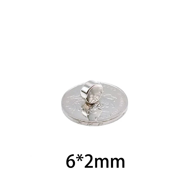 10/20/50/100 Stück 6 x 2 mm kleine runde Magnete – Mini-Kühlschrank, Whiteboard, Basteln, Büromagnete