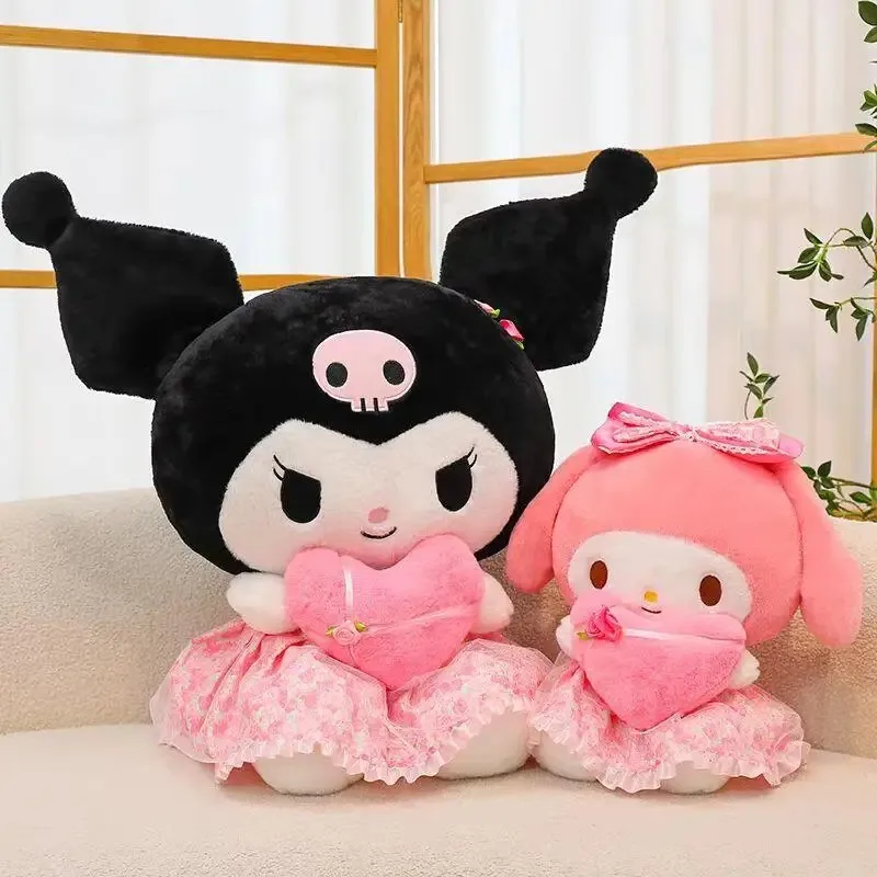

72CM Large Big Size Kawaii Sanrio My Melody Kuromi Anime Plush Stuffed Doll Cute Room Decoration Pillow Children Holiday Gift