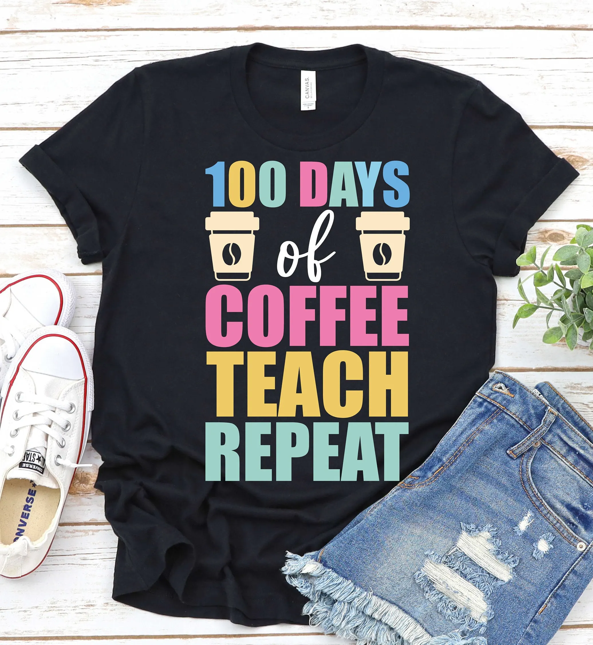 100 Days Smarter T Shirt 100Th Day Of School Special Education Teacher Coffee Outfit