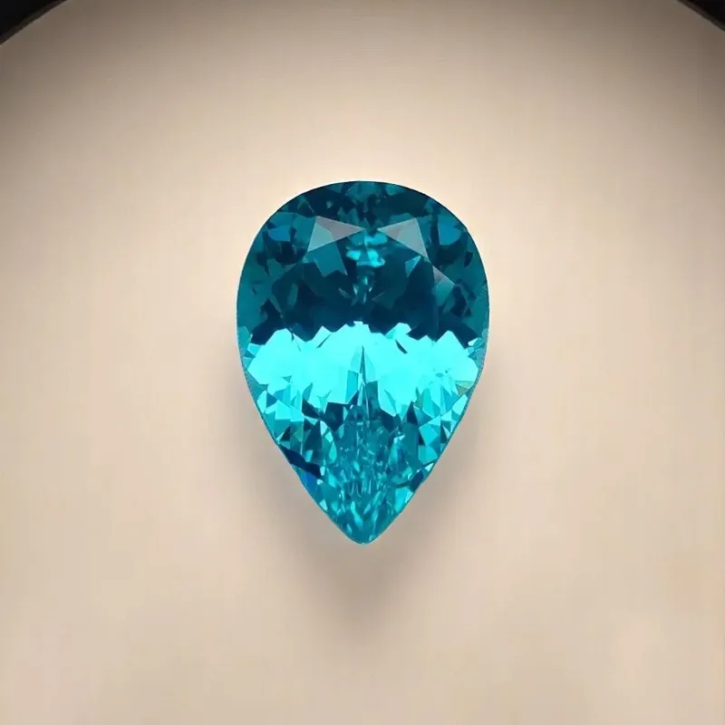 

Lab-Grown Pear Shape Paraiba Tourmaline Gemstones - DIY Jewelry Making Materials with Selectable AGL Certification