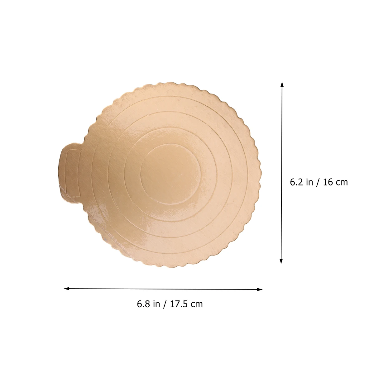 

20 Pcs Cake Bottom Gasket Round Thicken Board Display Golden Circles Tray Premium Paper Safe Use Beautiful Charming Decorate