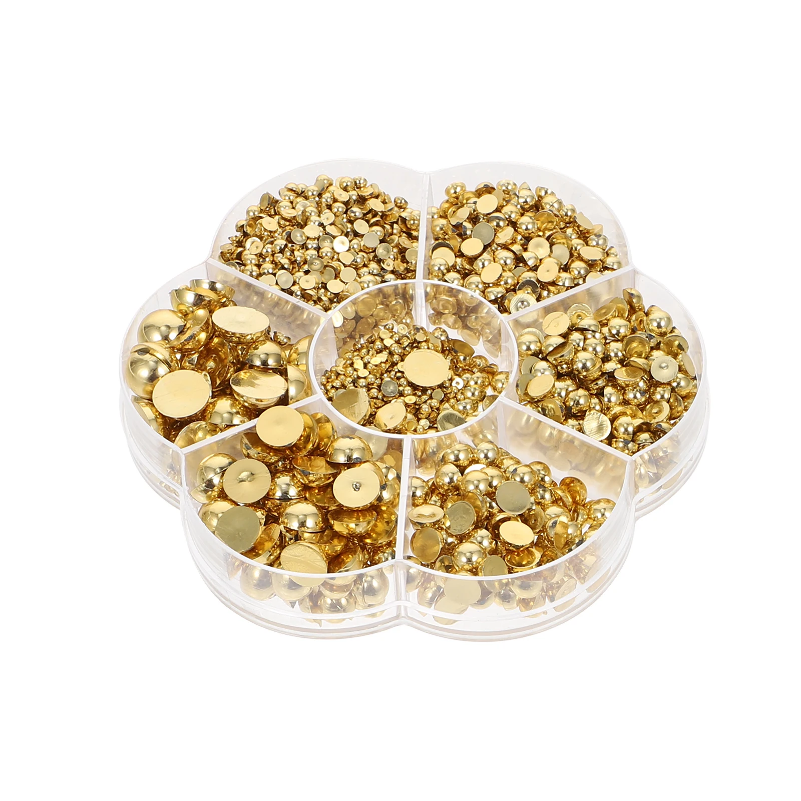 

1 Box Semicircle Resin Pearl Ornaments Stylish DIY Accessories for Clothing Headdress Nail Art Craft Decoration