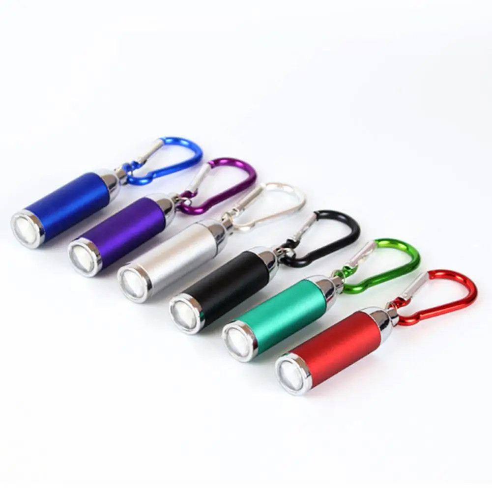 Led Zoom Mini Flashlight Telescopic Strong Light Torch With Keychain Pendant Creative Mountaineering Buckle Gift Dropship
