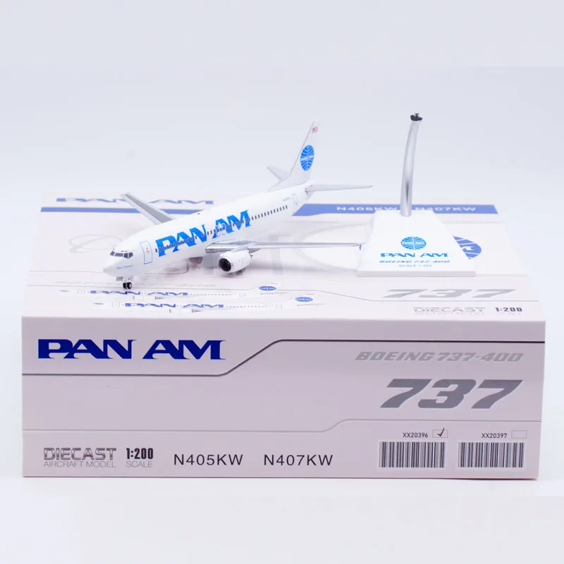 

XX20396 Alloy Collectible Plane Gift JC Wings 1:200 Pan Am Boeing B737-400 Diecast Aircraft Jet Model N405KW With Stand