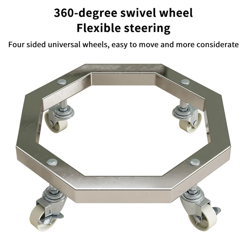 Kitchen Tray Support Rack Portable Stainless Steel Gas Cylinder Storage Rack With Casters