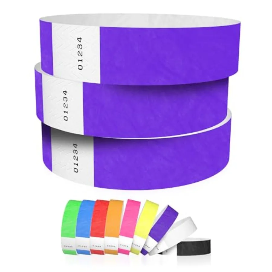 

600 Tyvek Wristbands for Events - Comfortable Tear Resistant Paper Bracelets ID Wrist Bands for Concerts Festivals Admission Pa