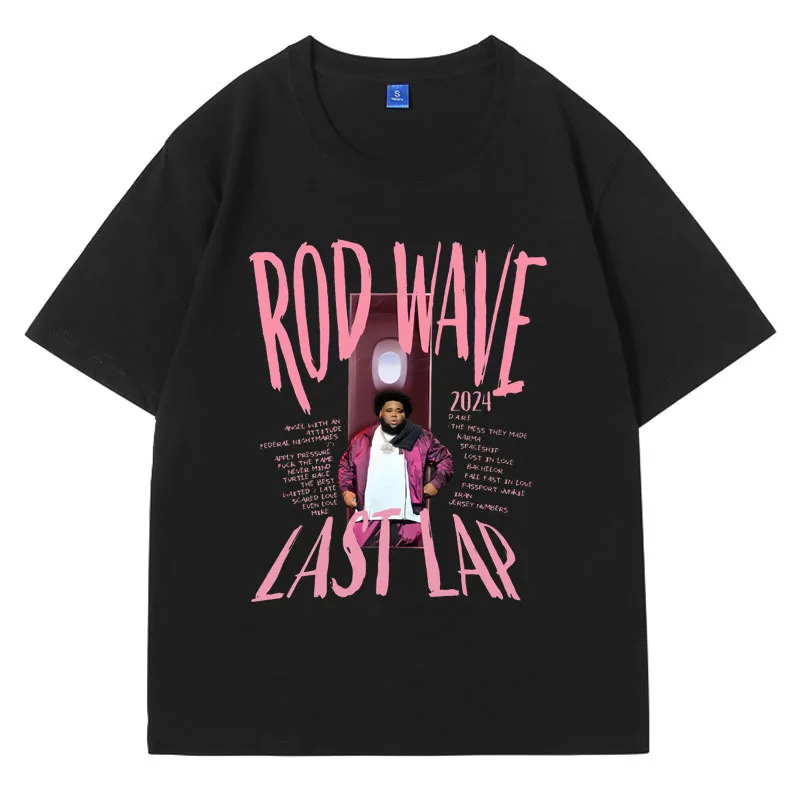 

Rapper Rod Wave Last Lap Tour 2024 T Shirt Fashion Vintage Oversized T-shirts High Quality 100% Cotton Tshirt Short Sleeve Men