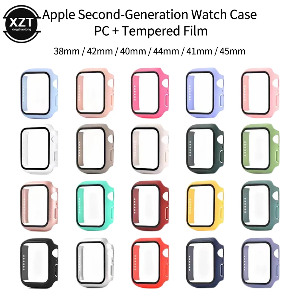 Case+Tempered Film for Apple Watch All Inclusive Frosted 6th Generation Watch Case 45mm 44mm 42mm 41mm 40mm 38mm for iWatch