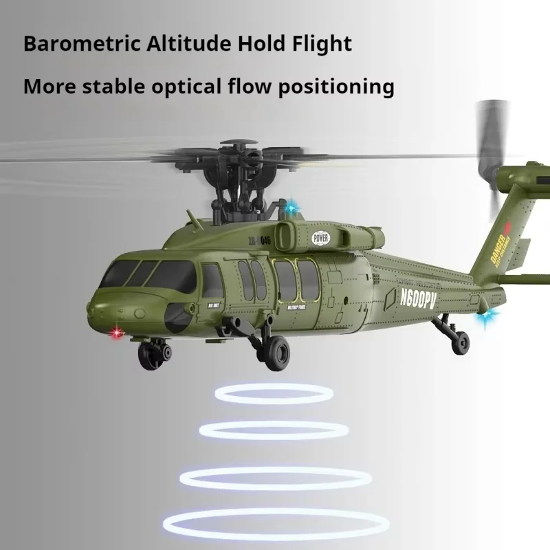 K200 New Product Brushless 6-Channel Aileron Free Black Bee Stunt Helicopter Optical Flow Positioning Rc Aircraft Model Gift