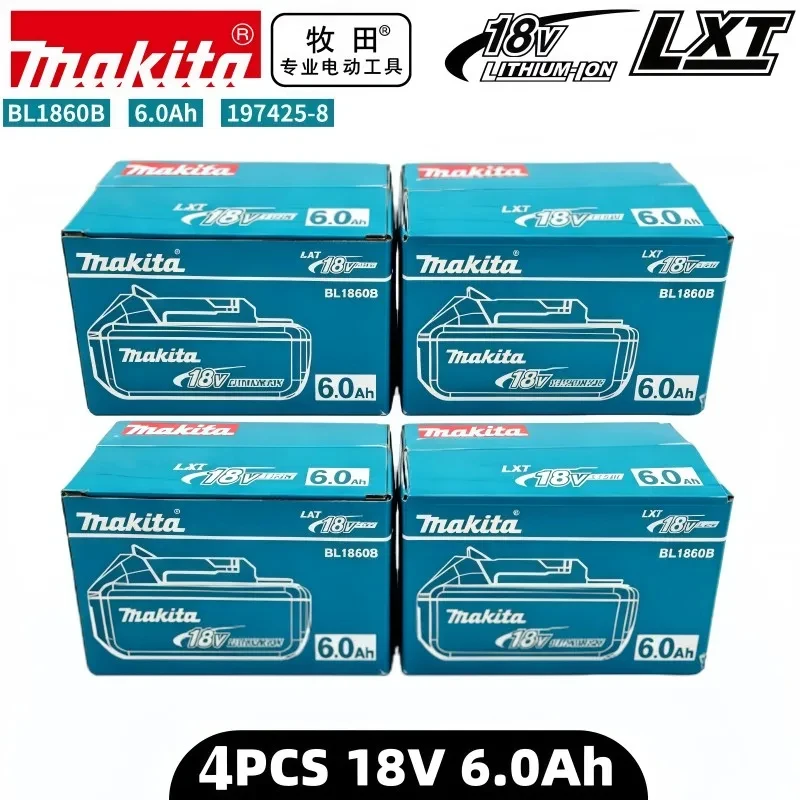 Оригинальный аккумулятор Makita BL1860 6 Ач, 18 В, Li-ion, для электроинструментов, замена LXT BL1850 BL1840, для шурупо