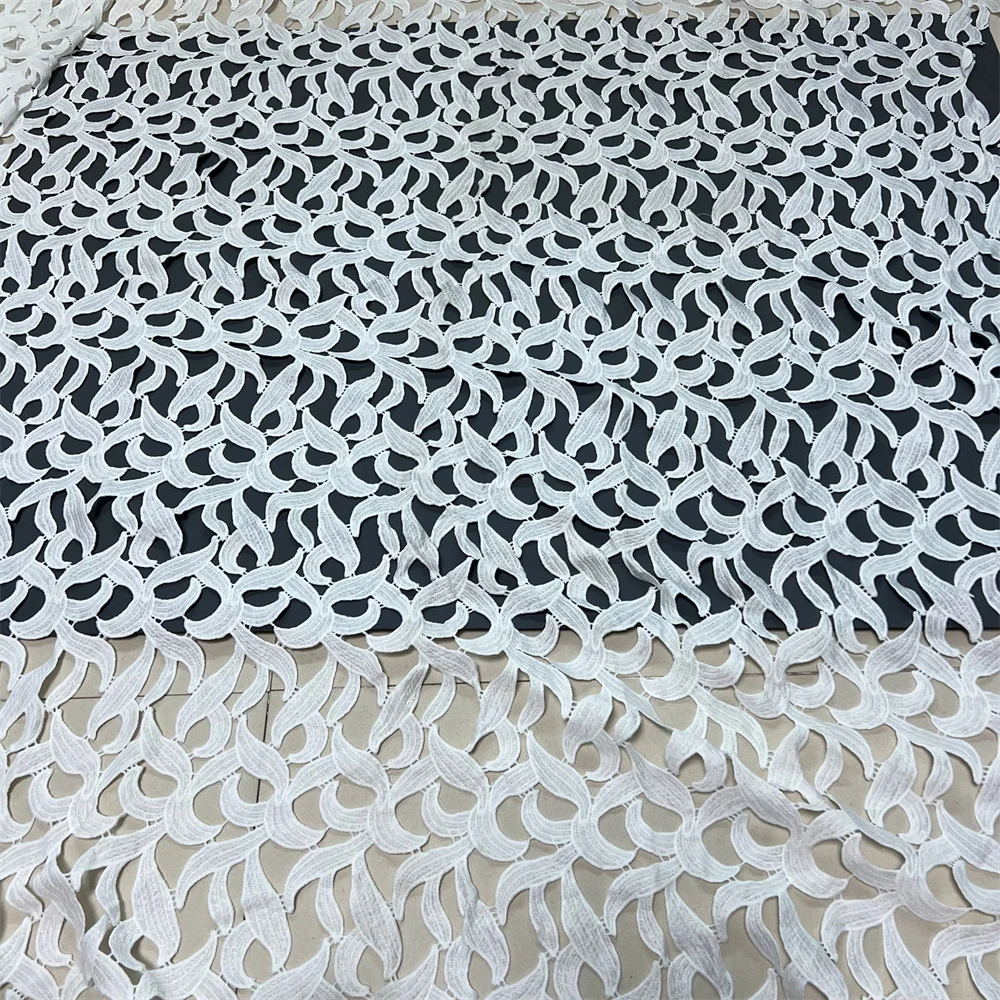 

African Nigerian Sequins Cotton Embroidery organza Lace Fabric, Tulle Wedding Party Dress, High Quality, 5Yards, 2025, JL535