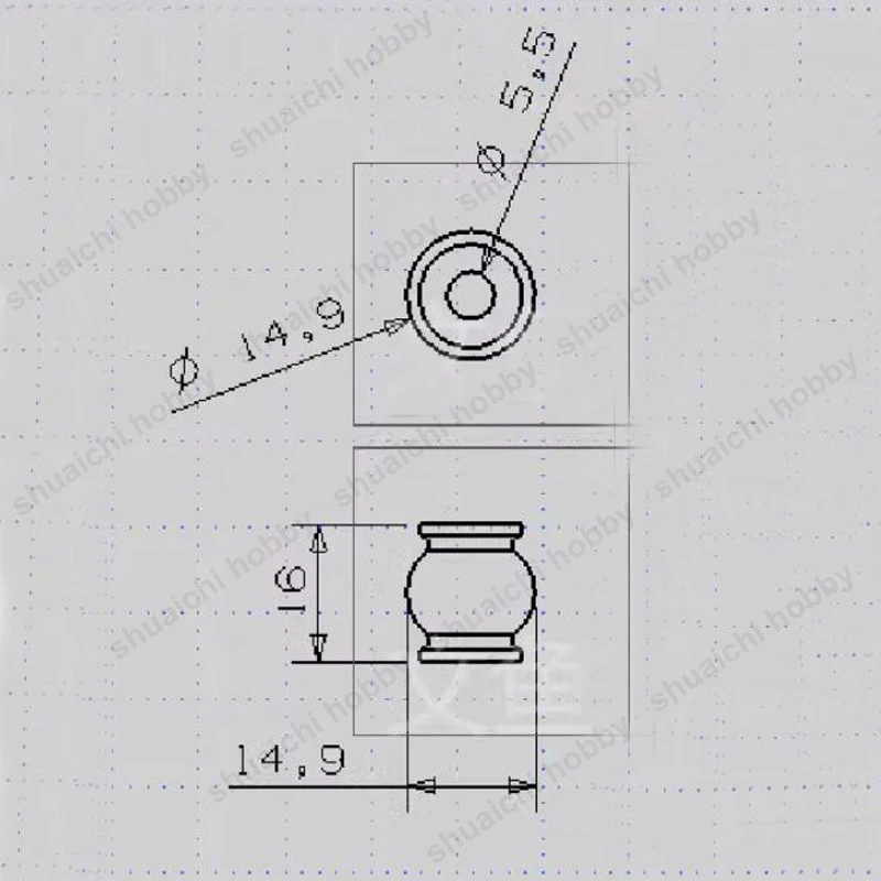 Gimbal كاميرا المثبط الكرة للتصوير الجوي ، RC الطائرة بدون طيار ، عموم الميل ، D9 ، D15 ، تحميل 60g ، 250g ، 600g ، 4 قطعة