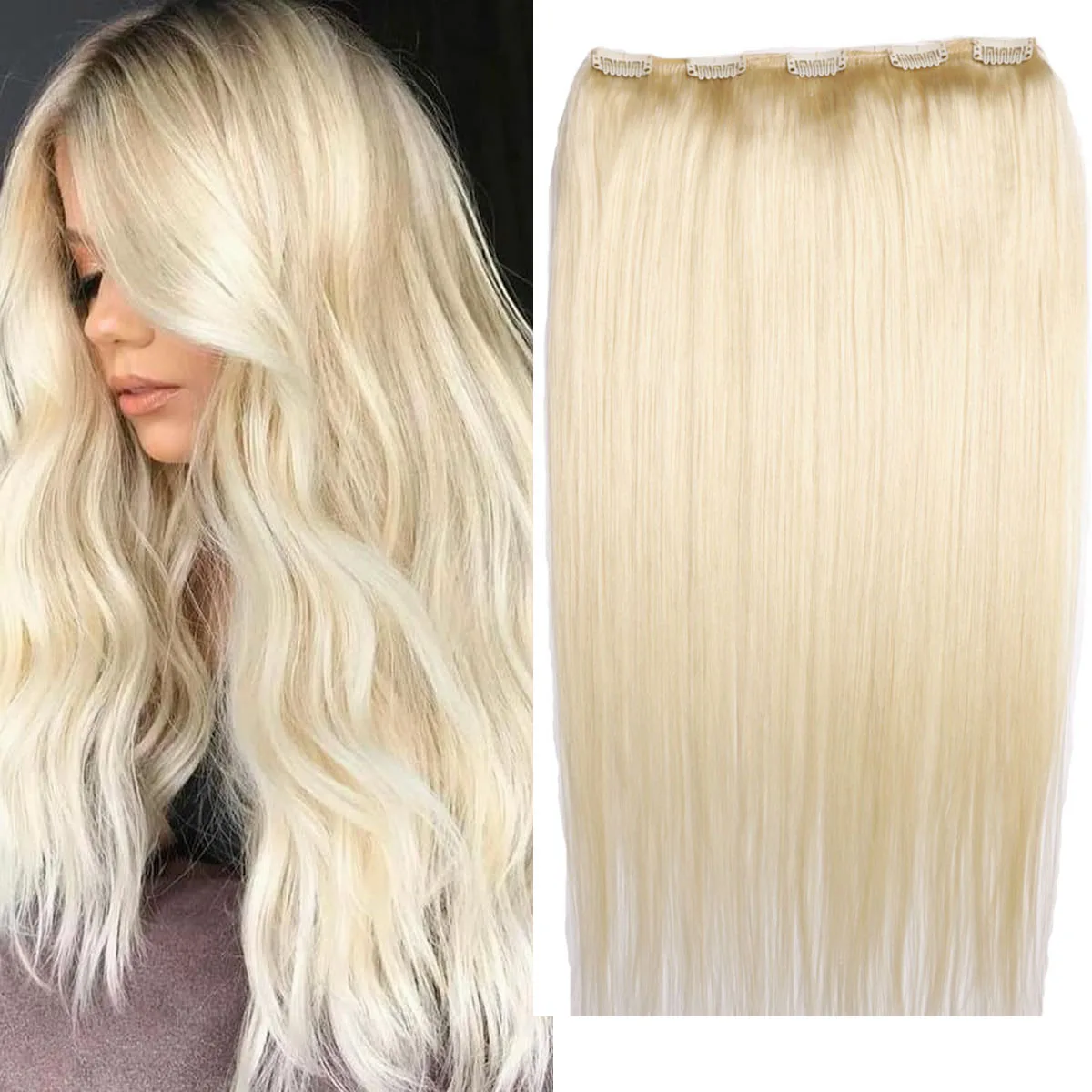 100% Brazilian Remy Clip in Human Hair Extensions 16