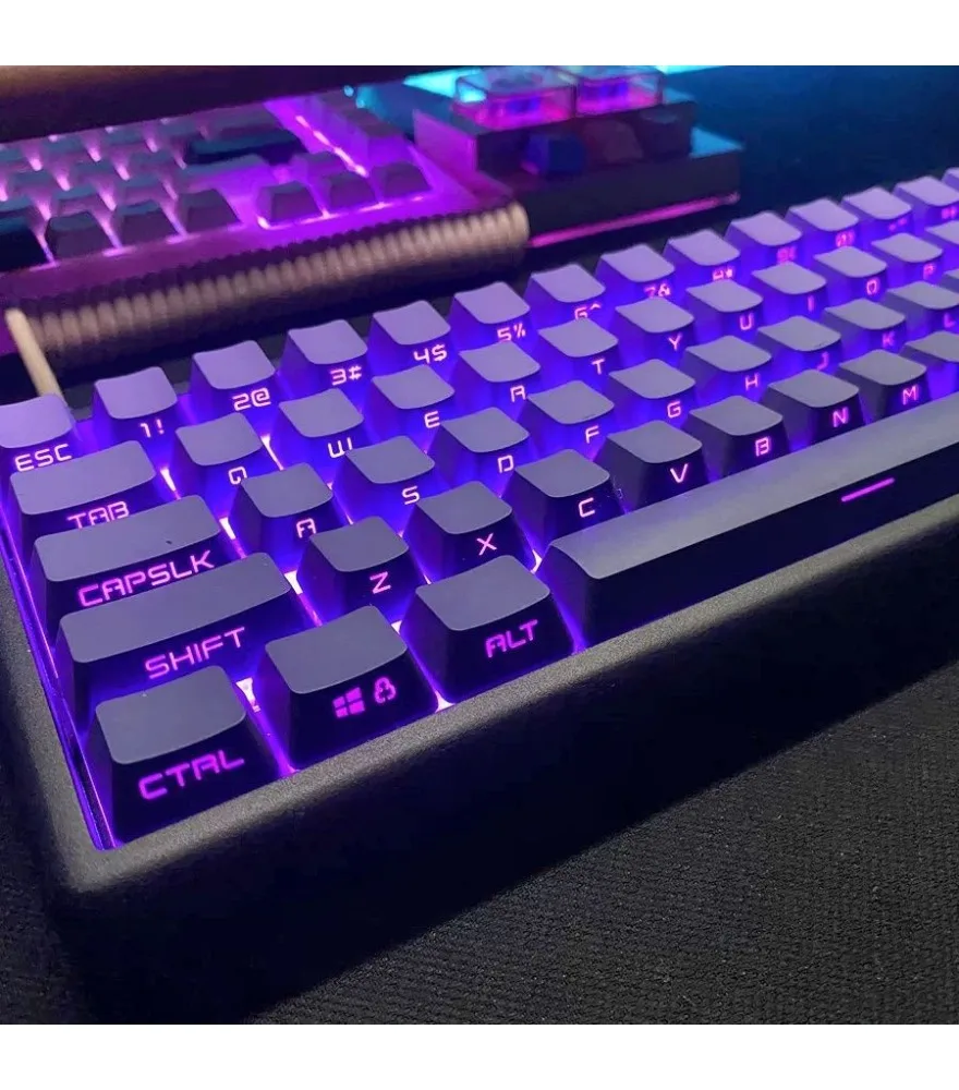 Personalized keycap spot Ziqi Donglai keycap gradual change side engraving luminous 133 key PBT two-color injection molding 0EM