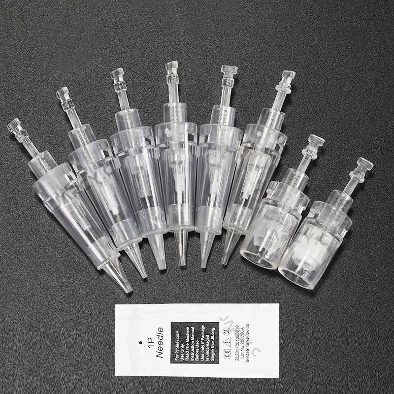 5/10pcs Microblading Bayonet Needles 1D/1R/3R/5R/5F/Nano Permanent Makeup Tattoo Cartridge Needles for PMU Eyebrow Lips Eyeliner