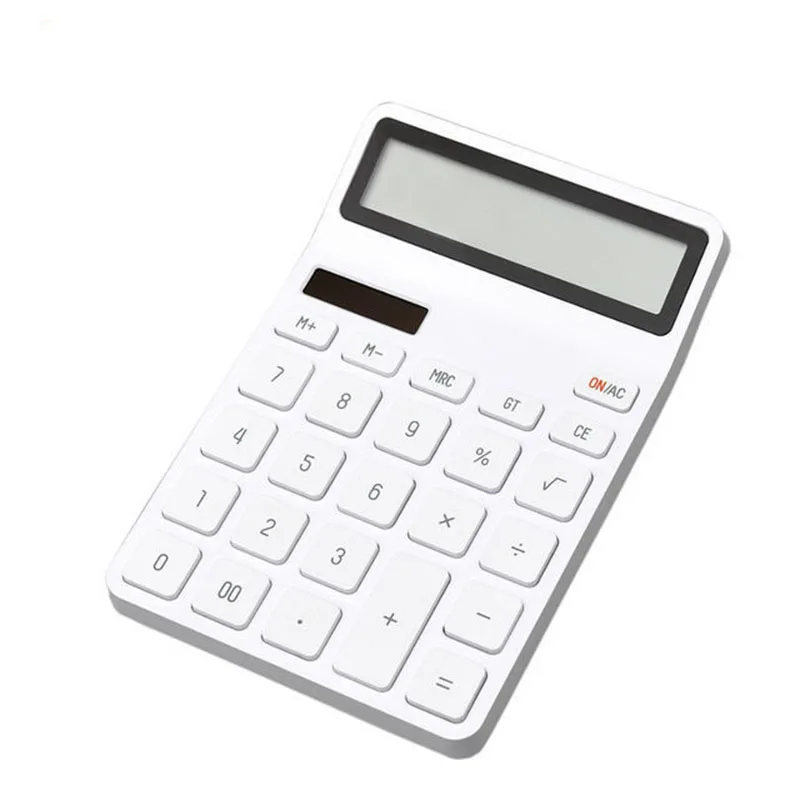 Simple Business Desktop Calculator Battery Light Energy Saving Power Durable Calculator Sensitive 12-digit Widescreen Calculator