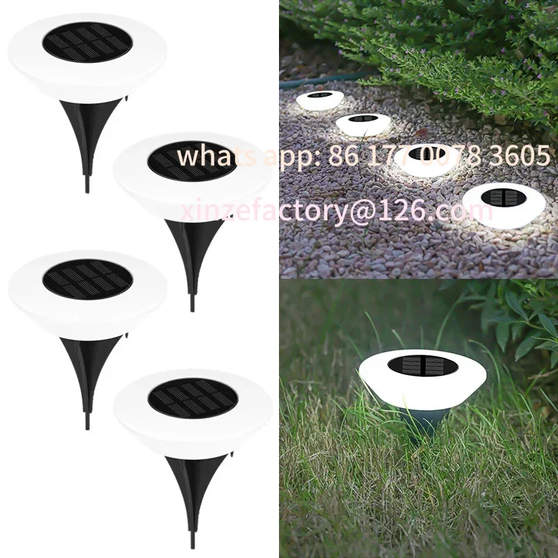 

Customizable 1-4Pack Solar Lights LED Lawn Lamp Outdoors Floor Lamp Landscape Light with On/Off for Garden Pathway Yard Deck