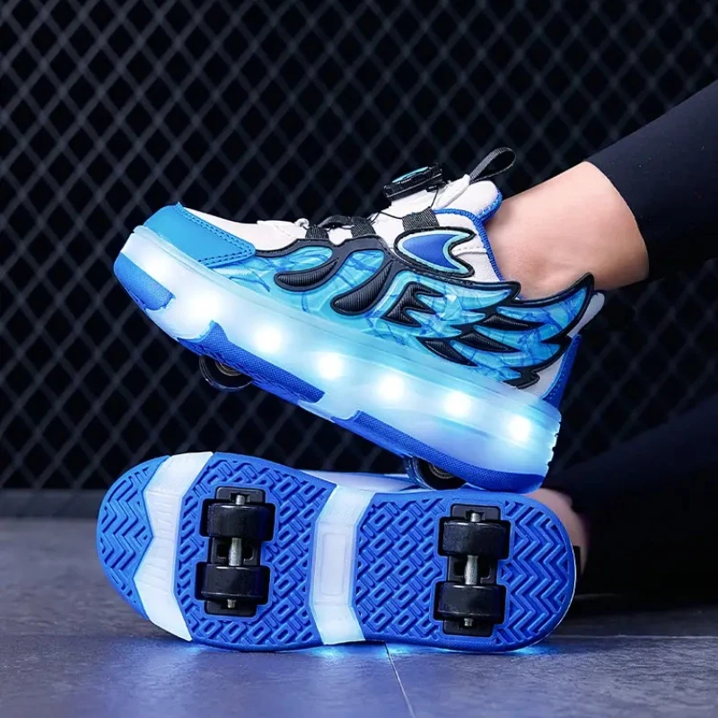 

Classic style Roller Skates Sneakers For Children Sports Shoes For Boys Retractable Skates With Removable Walking kids sneakers