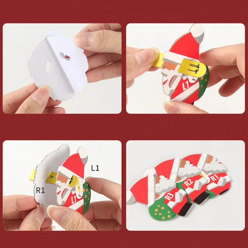 Cartoon 3D Paper Puzzle for Kids Santa Claus Educational Montessori Toys Funny DIY Manual Assembly Three-dimensional Model Toy