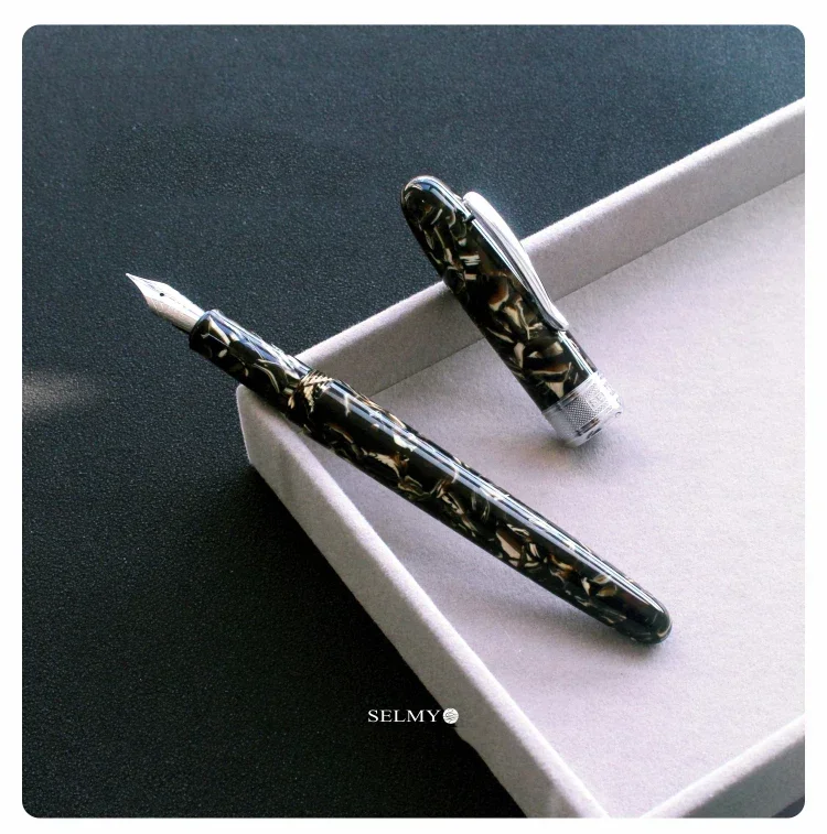 Van Gogh Starry Sky Resin Beautiful Fountain Pen Students Smooth Writing Business Gift Resin/Metal Pen Holder