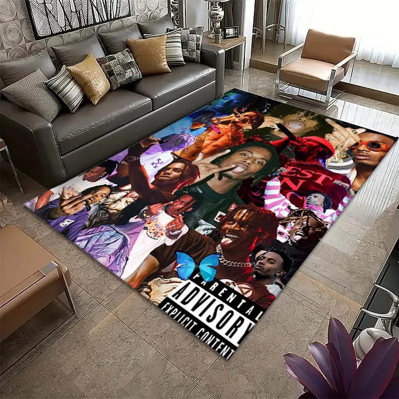 Hip-pop Playboi Carti Carpet Room Mat Music Album Cover Bedroom Area Rug Outdoor Home Decor Anti-Slip Modern Bath Mat