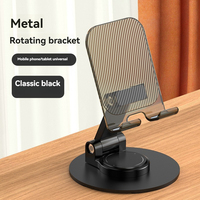 Lazy Carbon Steel Mobile Phone Stand 360° Rotation for All Views Foldable and Portable Non slip Stable Durable and Stylish