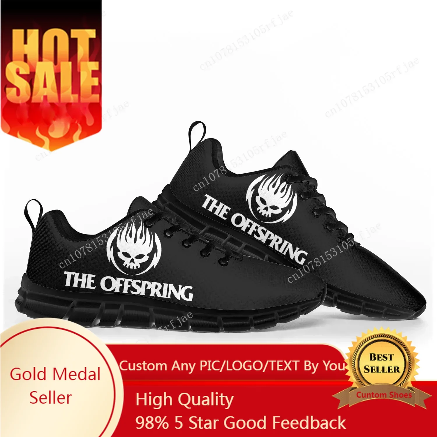 

The Offspring Rock Band Sports Shoes Mens Womens Teenager Sneakers Casual Custom Couple Shoes Black