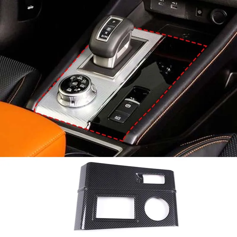 Für Mitsubishi Outlander 2022-2025 ABS Carbon Faser Auto Zentrale Steuerung Getriebe Shift Panel Abdeckung Trim Innen Zubehör