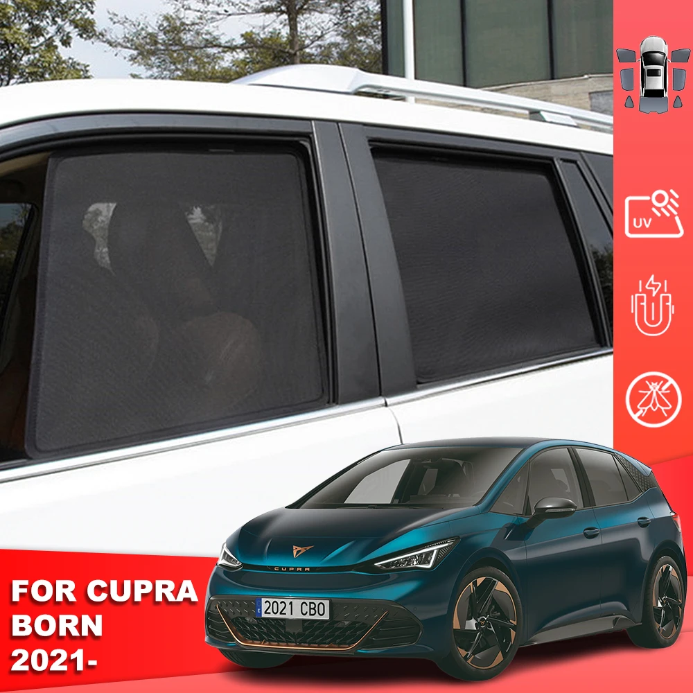 

For SEAT Cupra Born 2021-2024 Magnetic Car Sunshade Shield Front Windshield Curtain Rear Side Baby Window Sun Shade Visor