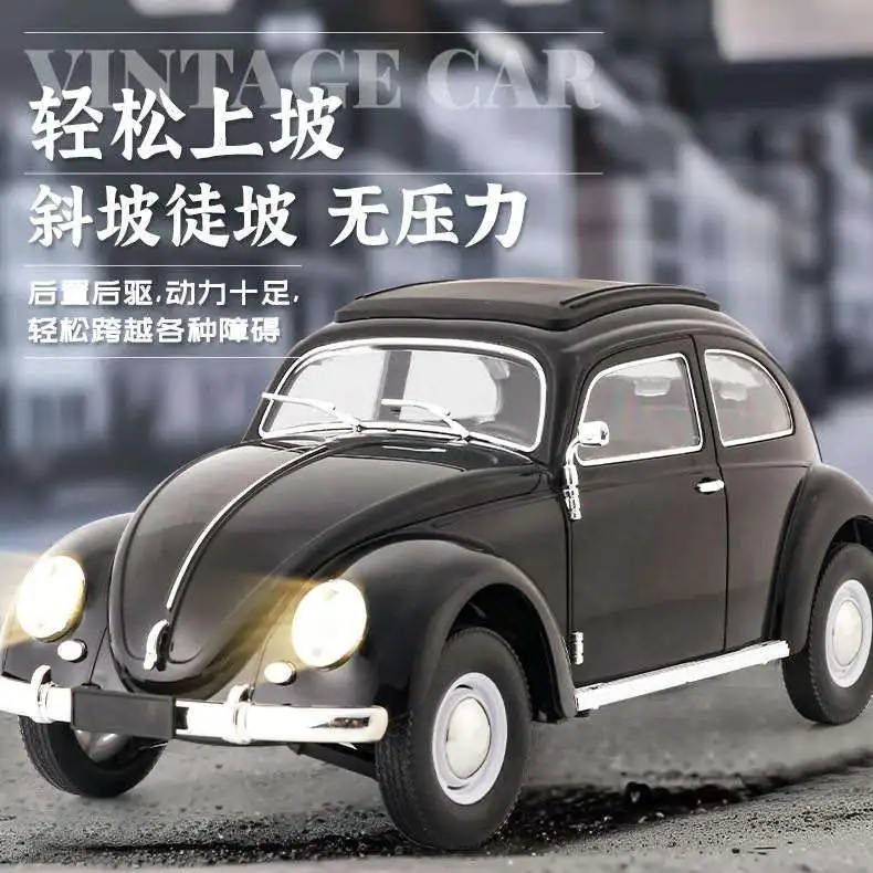 

CXD D62mini 1/16 Full Scale Drift RC Car 1950 Retro Beetle 2.4G Remote Control Mini Toy Car Ready-to-Run Simulation Model