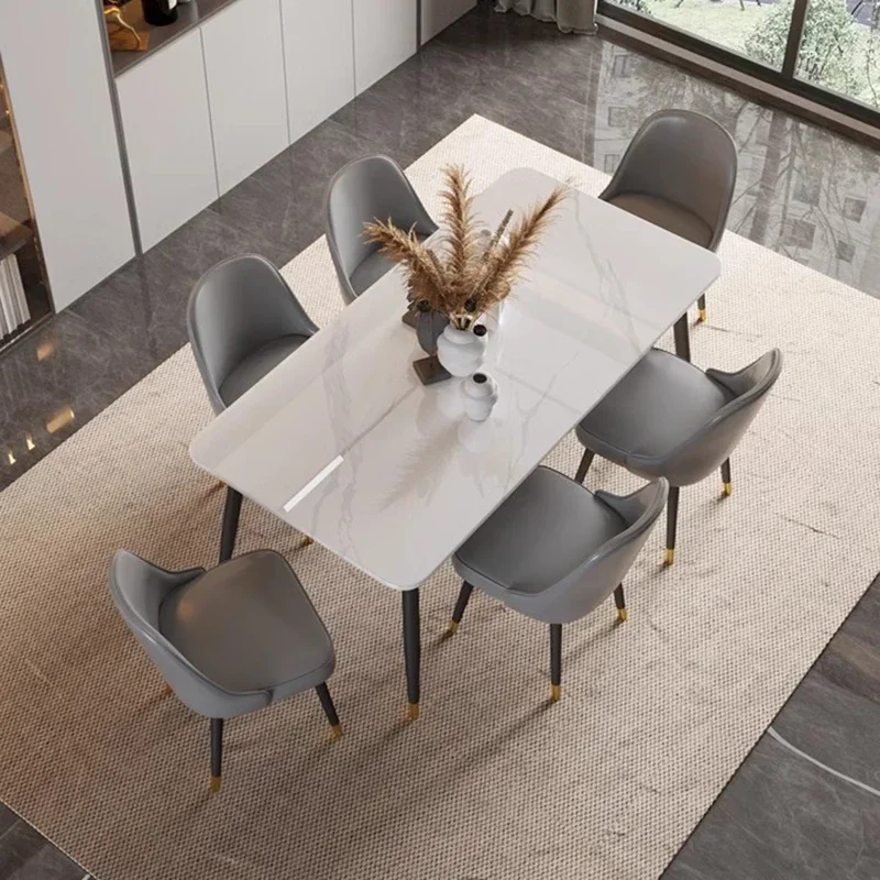 Living Room Chairs Modern Kitchen Table Cafe Home Furniture China Luxury Center Sets Rectangular Dining Tables Mesa Restaurant - Image 3