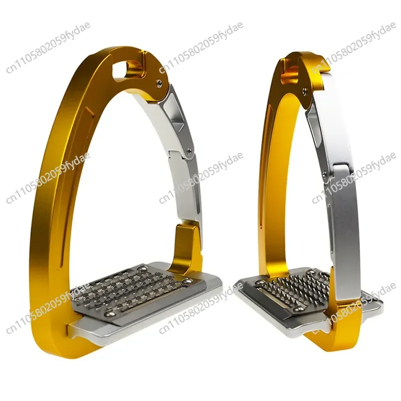New Aluminum Alloy Safety Stirrup Stainless Steel Anti-skid Pedal Adult Size Knight Stirrup Color Box ST3121