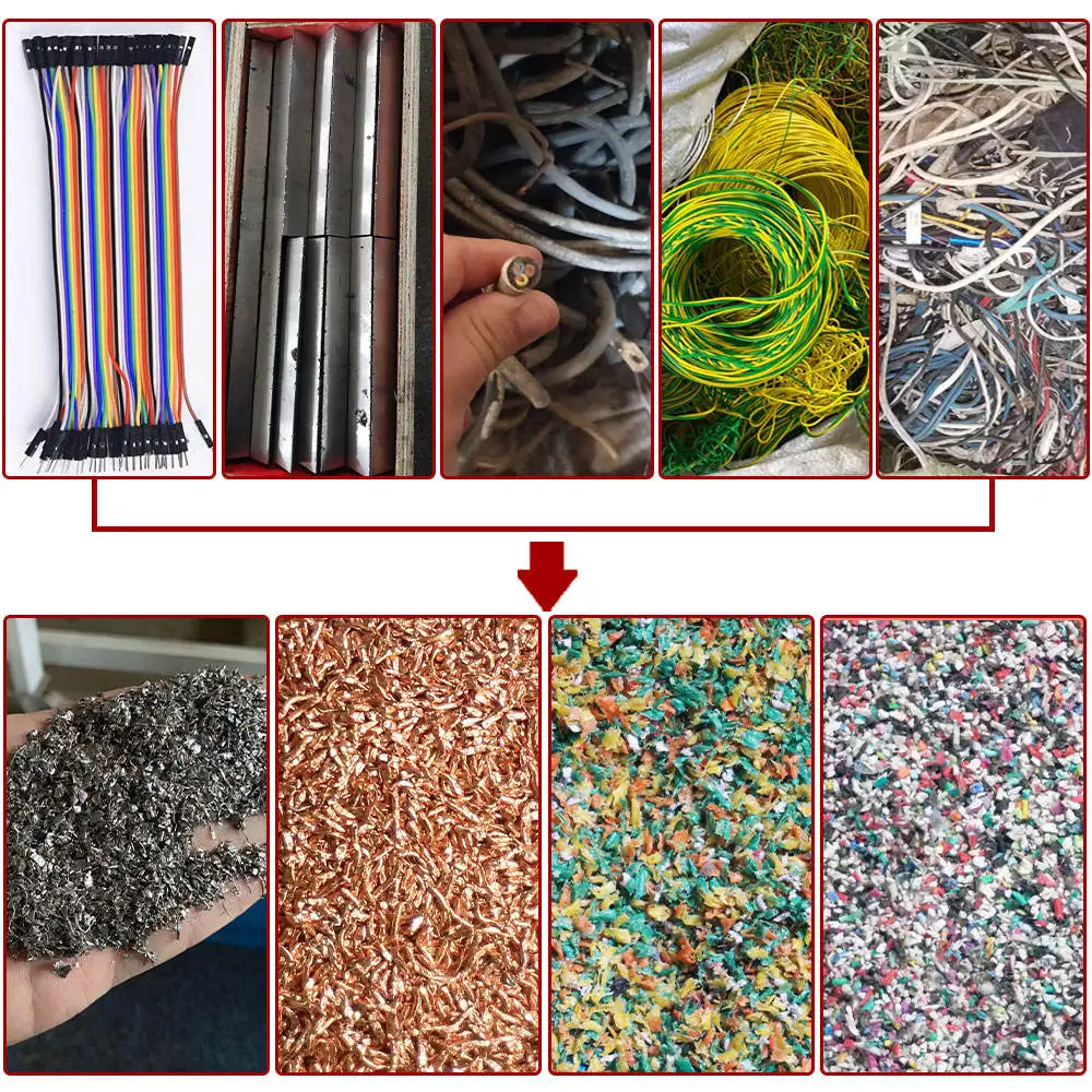 Hot Sales Copper Cable Wire Recycling Machine Small Capacity Scrap Cable Wire Granulator Machine Cable Shredder For Sale