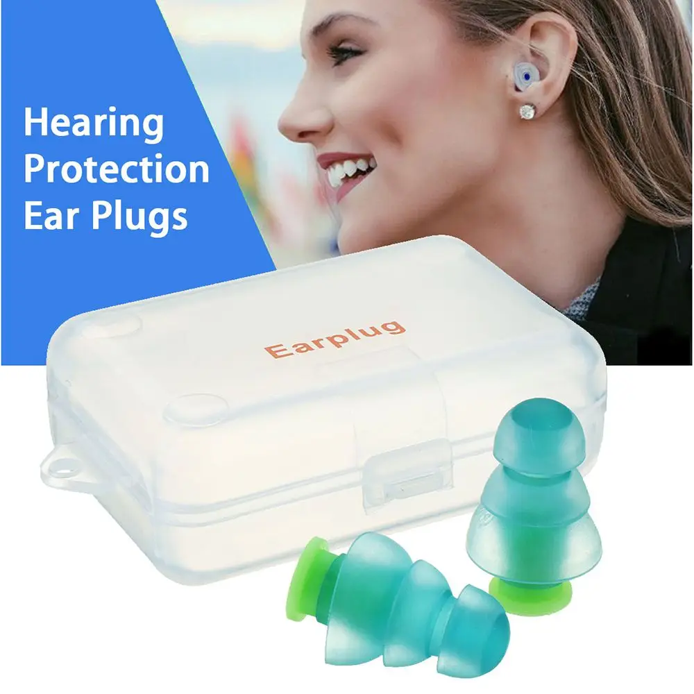 Motorcycles Reusable Noise Reduction Ear Plugs Noise Cancelling Hearing Protection Silicone