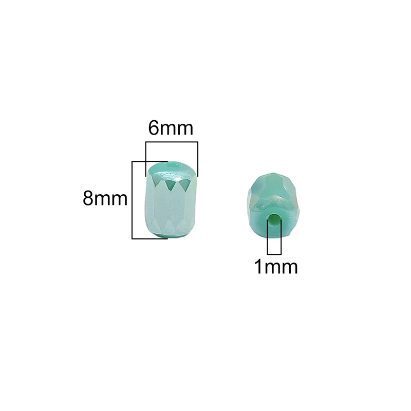 10 Stück einfarbige rechteckige Glasperlen, geschnittene rechteckige lose Perlen für DIY-Armbänder, Halsketten, Schmuckherstellung, Zubehör – Detail 4