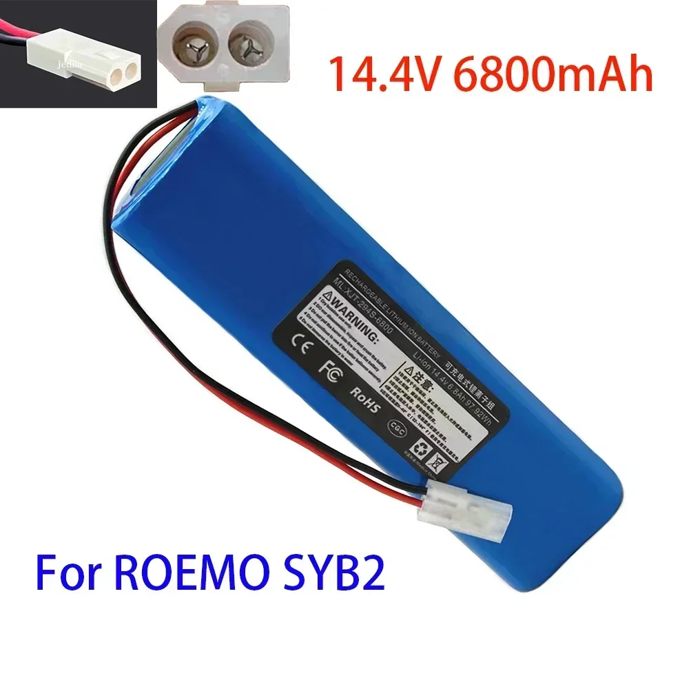 

14.4V 6800mAh 100%New Battery INR18650 M26-4S2P Robot Vacuum Cleaner for ROEMO SYB2 Battery