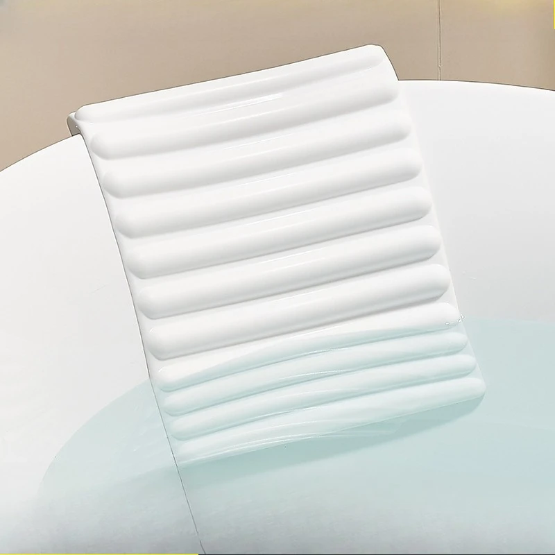 Home Ergonomic Bath Pillow-Non-Slip Waterproof Soft Silicore Memory Foam Headrest Cushion for Bathtub Relaxation Spa